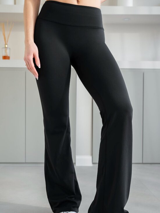 Pants - 🧘‍ALO Yoga Airbrush Bootcut Legging High-Waisted Black Yoga Pants Regular🖤
